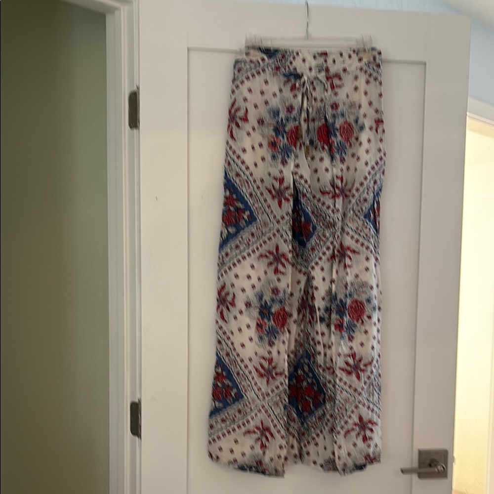 Denim & Supply Ralph Lauren Red and Blue Patterned Straight Leg Pants